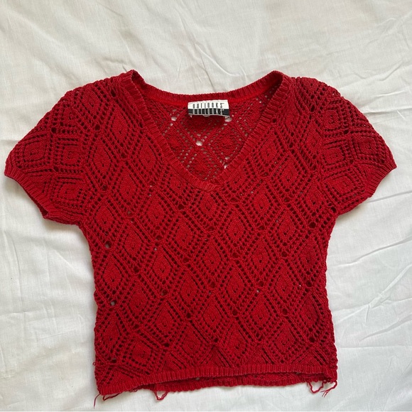 Red Crochet crop top - Picture 1 of 3